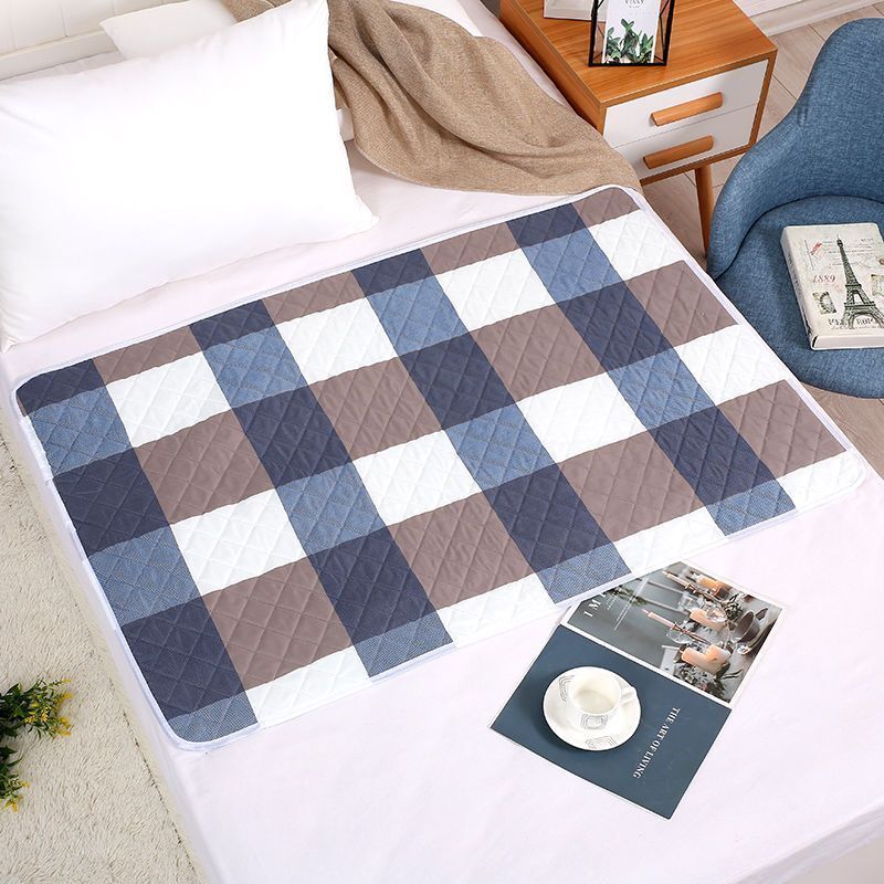 防水シーツ 80×120cm チェック柄 洗濯可 介護・おねしょ対策拍卖