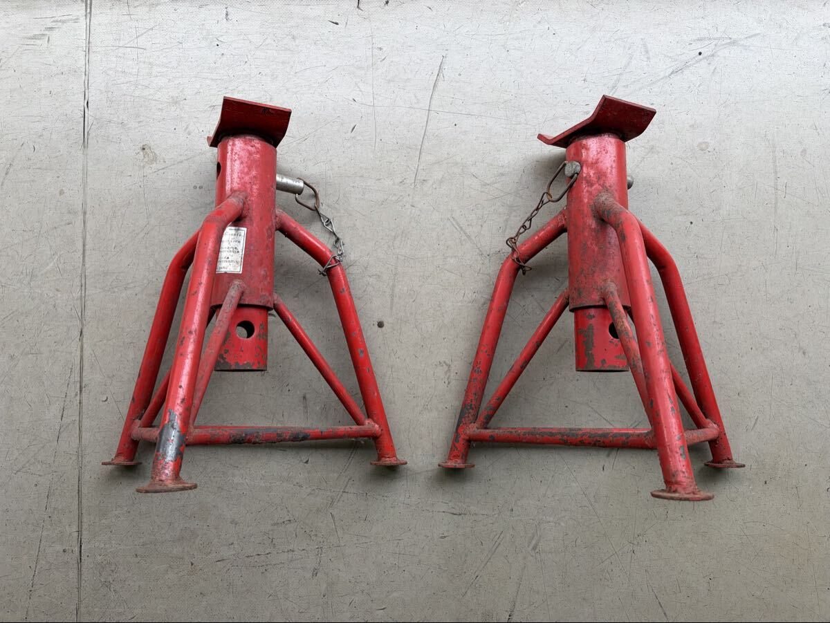 馬ジャッキ 鉄製 高さ三段階 2個セット 中古現状拍卖