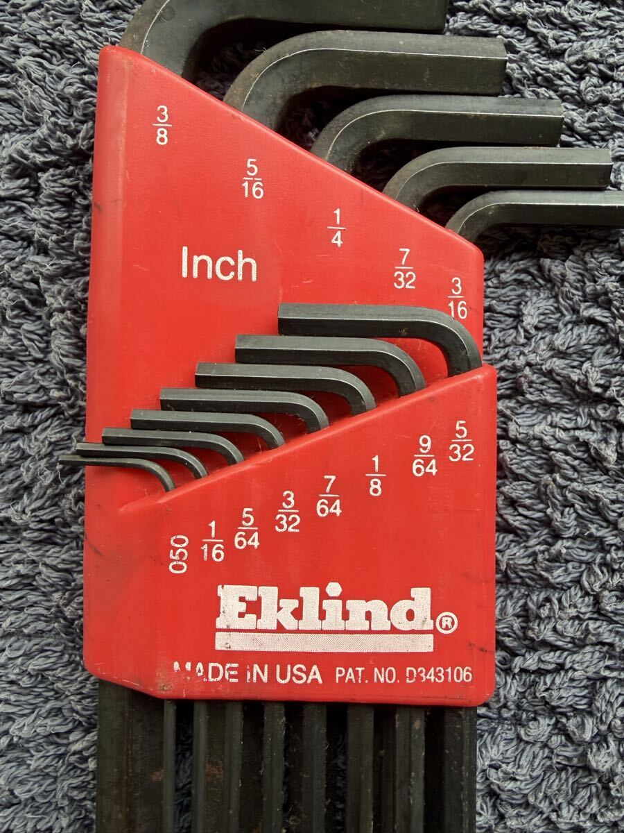 Eklind製 六角レンチ アレンキーレンチ インチサイズ 中古セット アメリカ製拍卖