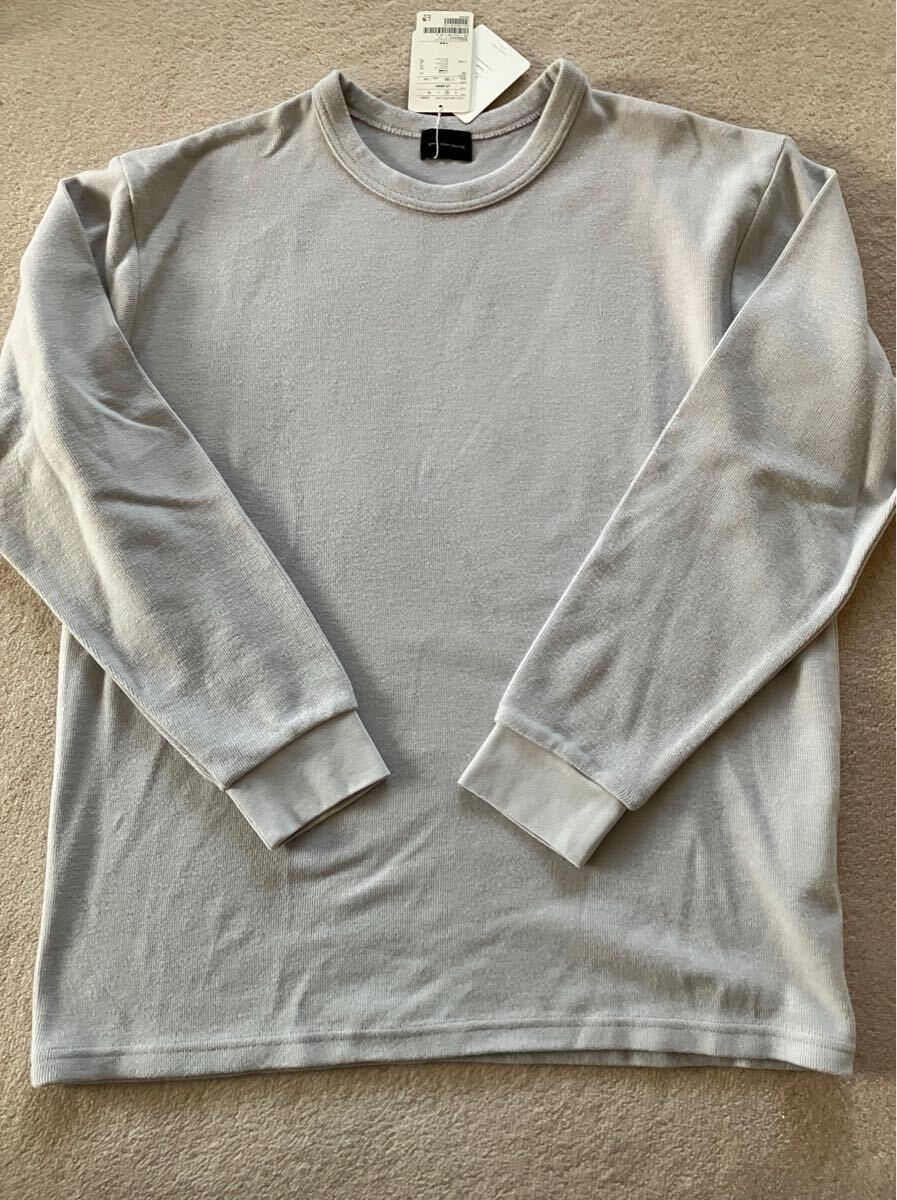 送料無料 ユナイテッドアローズ green label relaxingブラッシュドセルヒート クルーネック カットソー -吸湿発熱- ライトグレー 未使用拍卖