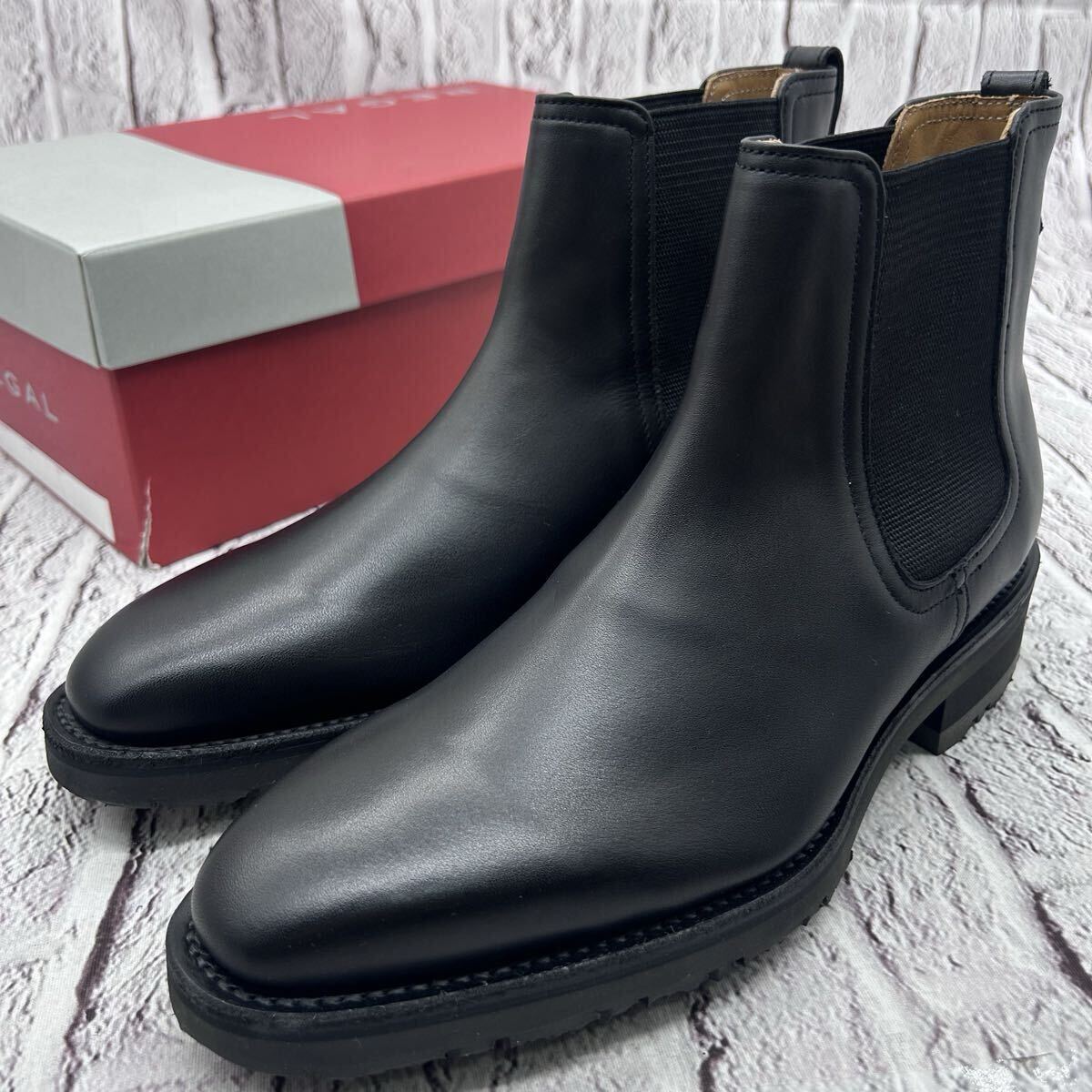 新品同様【未使用】REGAL リーガル 29CL 現行モデル サイドゴアブーツ 雪道対応ソール 防水レザー 23.5㎝ ブラック プレーントゥ 日本製拍卖