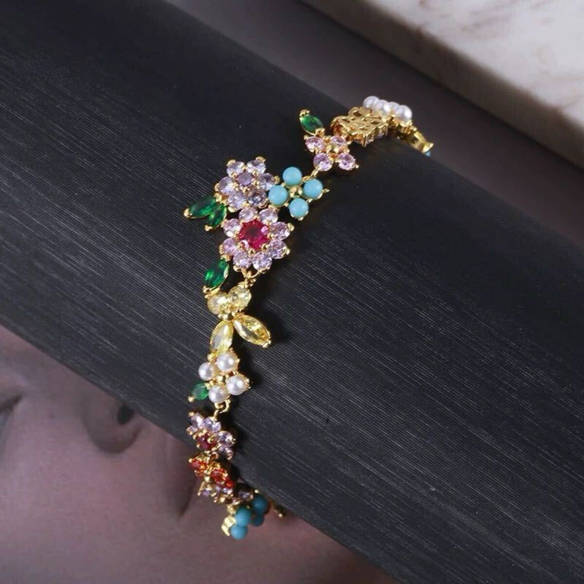 新品未使用 Kate Spade ケイトスペード フラワー ブレスレット拍卖