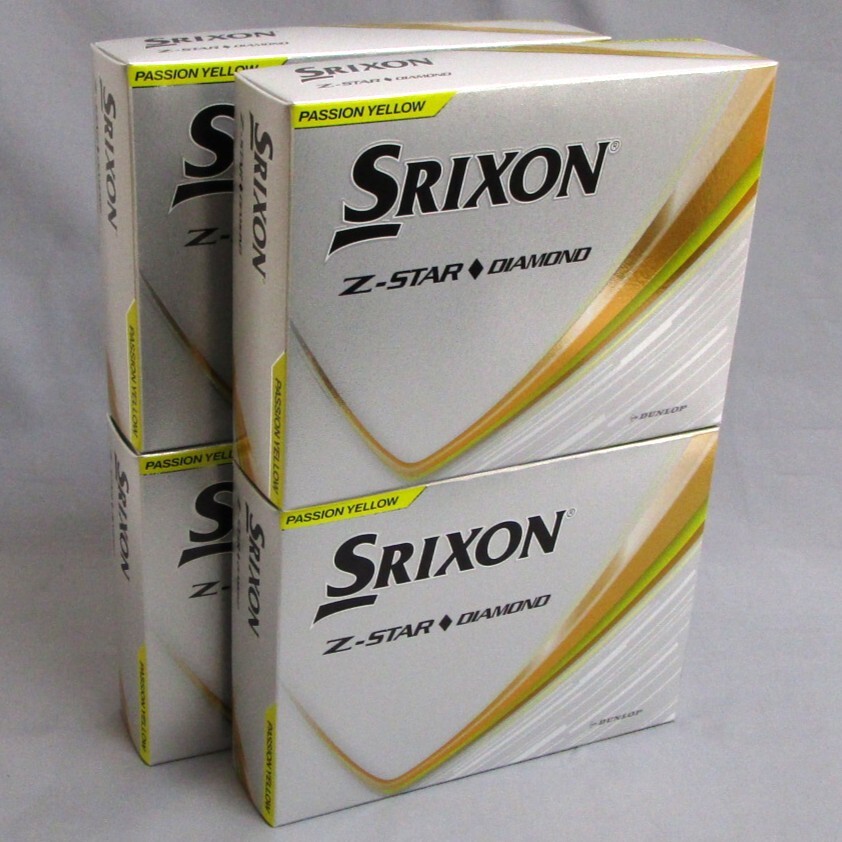 SRIXON Z-Star DIAMOND イエロー 4箱 48球 日本正規品 ダンロップ DUNROP スリクソン Z スター ダイヤモンド 3ピース 高スピン拍卖
