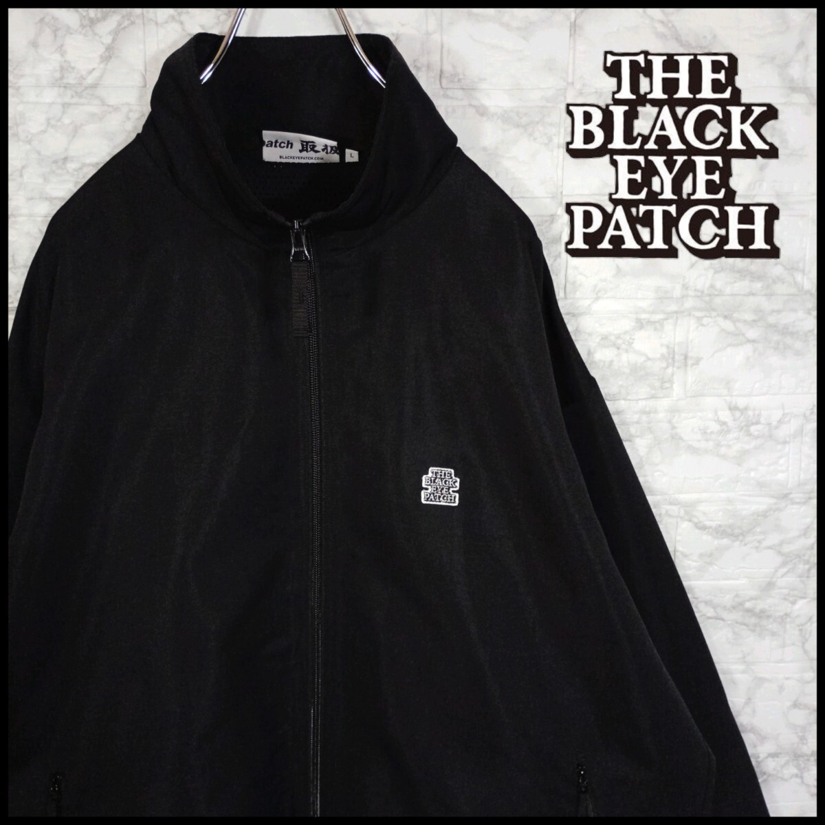 【BLACK EYE PATCH】ロゴ刺繍ワッペン ナイロン トラックジャケット拍卖