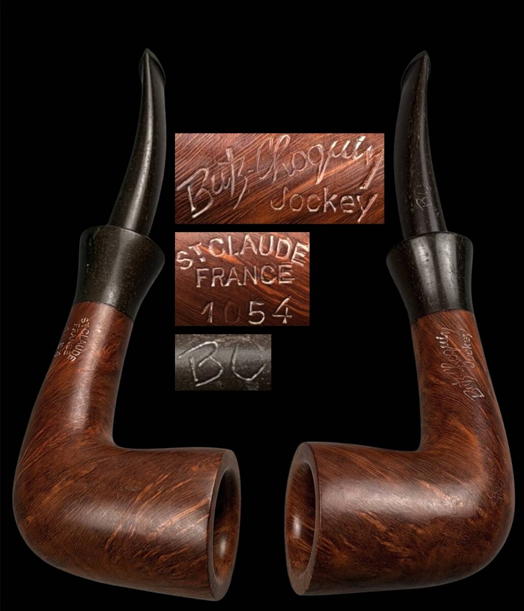 【偲】Butz-Choquin Jockey バッツ・ショカン stclaude フランス製 古いパイプ タバコ 時代物 煙管 パイプ 喫煙具 t-290拍卖