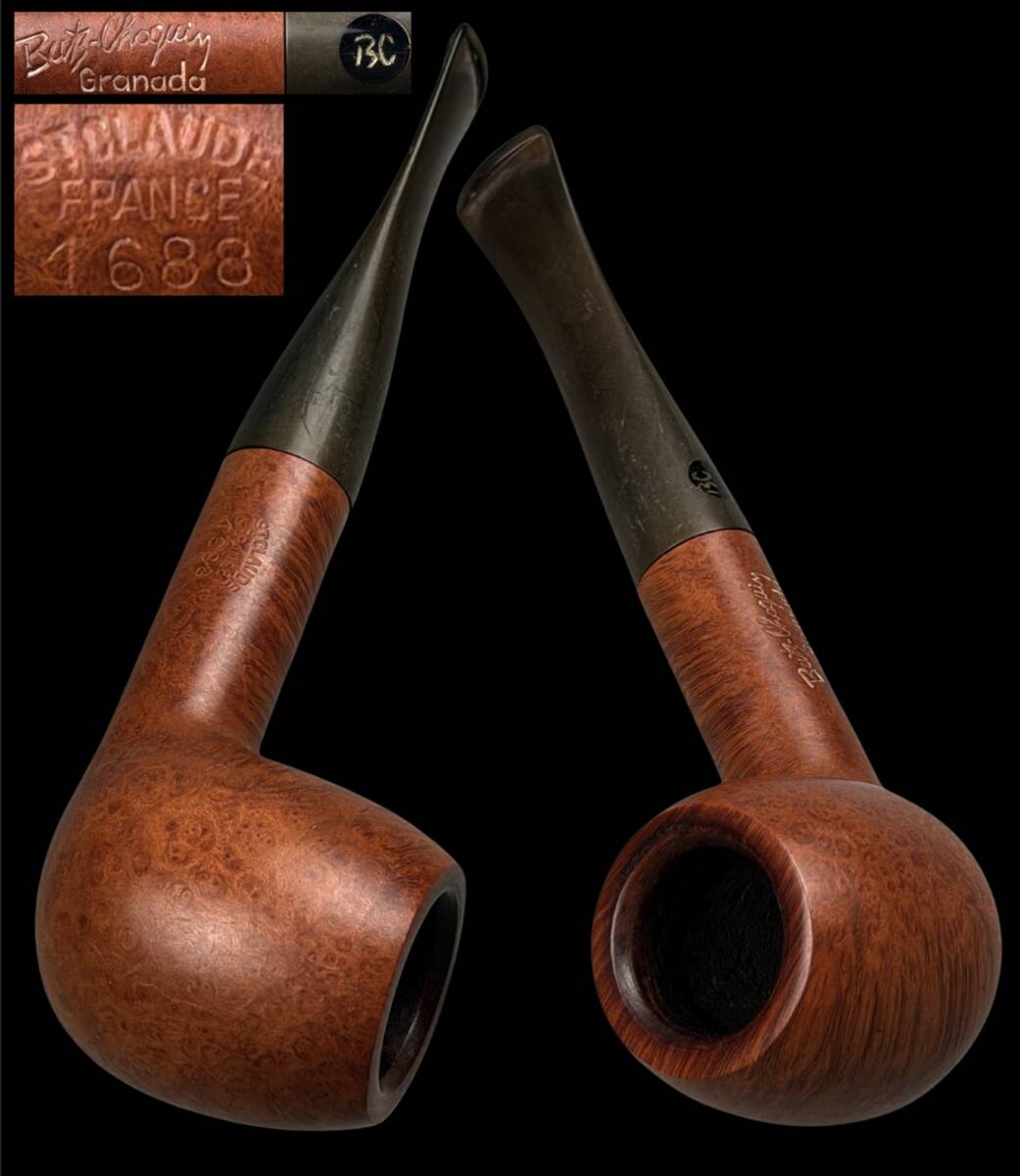 【偲】Butz-Choquin Granada バッツ・ショカン stclaude フランス製 古いパイプ タバコ 時代物 煙管 パイプ 喫煙具 t-295拍卖
