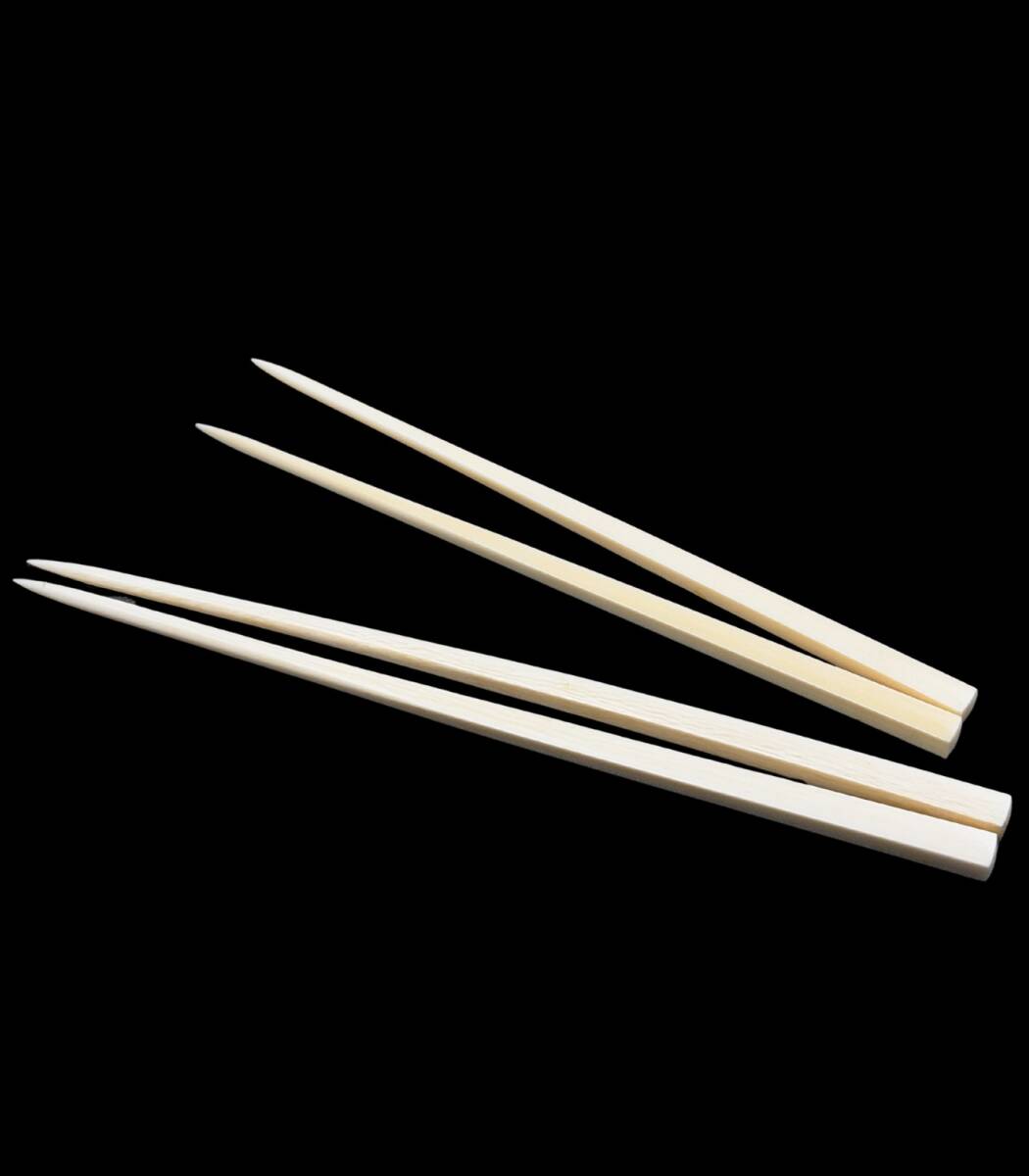 【偲】鯨歯風 天然素材 夫婦箸 箸 2対 重約50g y-770拍卖
