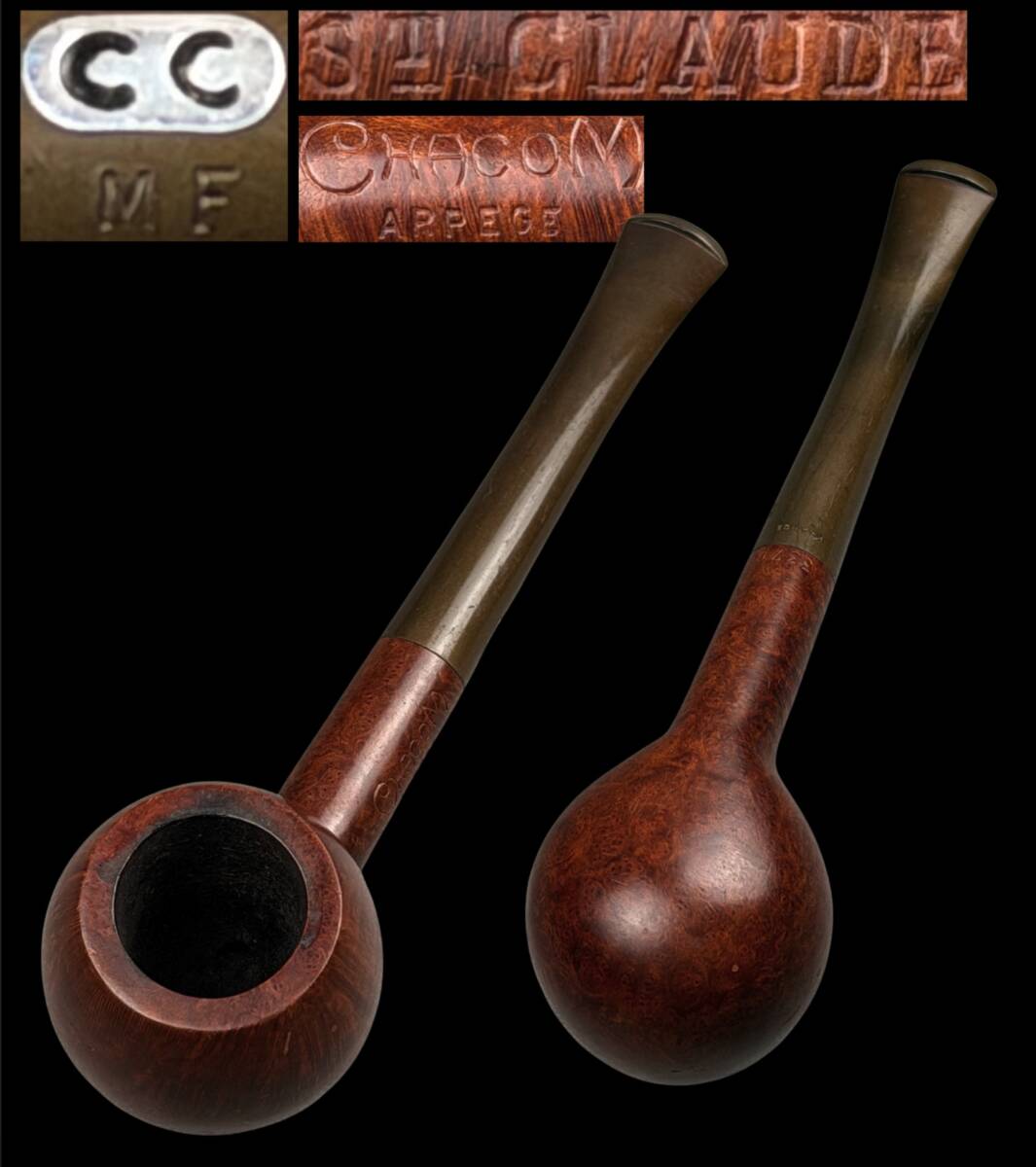 【偲】シャコム CHACOM パイプ ST CLAUDE ARPEGE フランス 時代物 古いパイプ パイプ 喫煙具 t-302拍卖