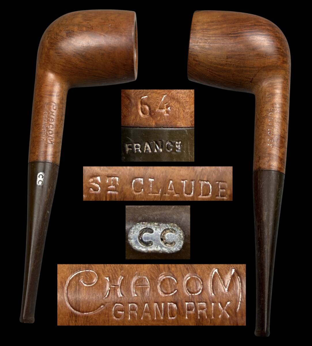 【偲】うぶ品 シャコム CHACOM グランプリ「最高賞」フランス製 古いパイプ ランド パイプ 喫煙具 t-337 拍卖
