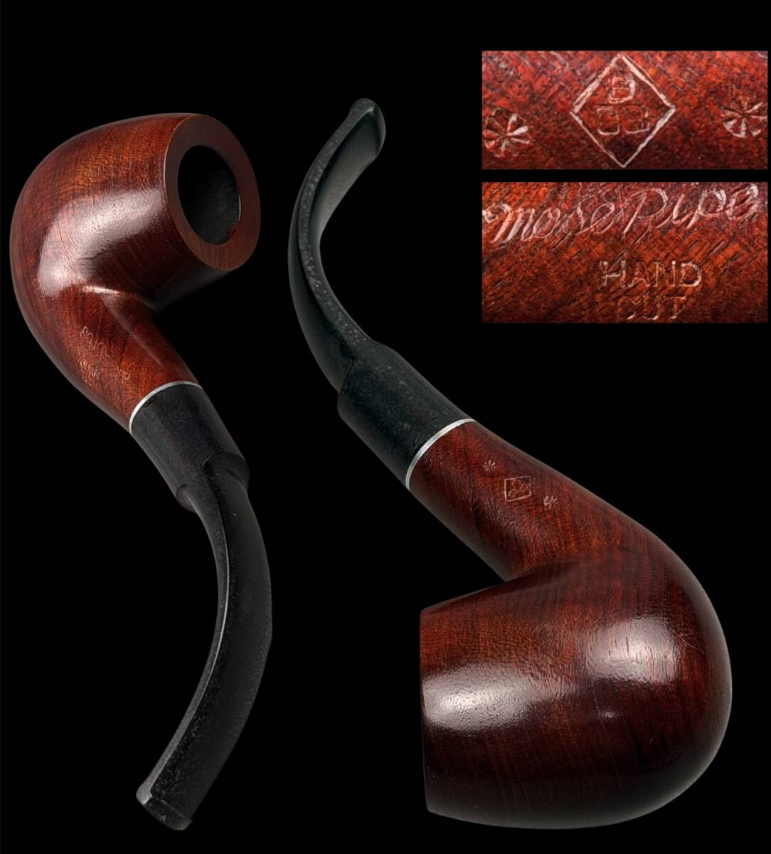 【偲】BBB HAND CUT 古いパイプ タバコ 時代物 煙管 パイプ 喫煙具 t-294拍卖