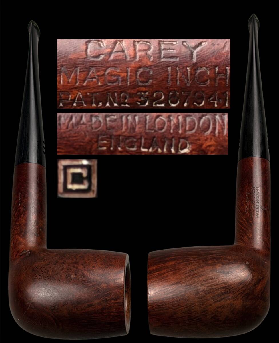 【偲】CAREY MAGIC INCH MADE IN LONDON 時代物 タバコ 古いパイプ パイプ 喫煙具 t-306拍卖