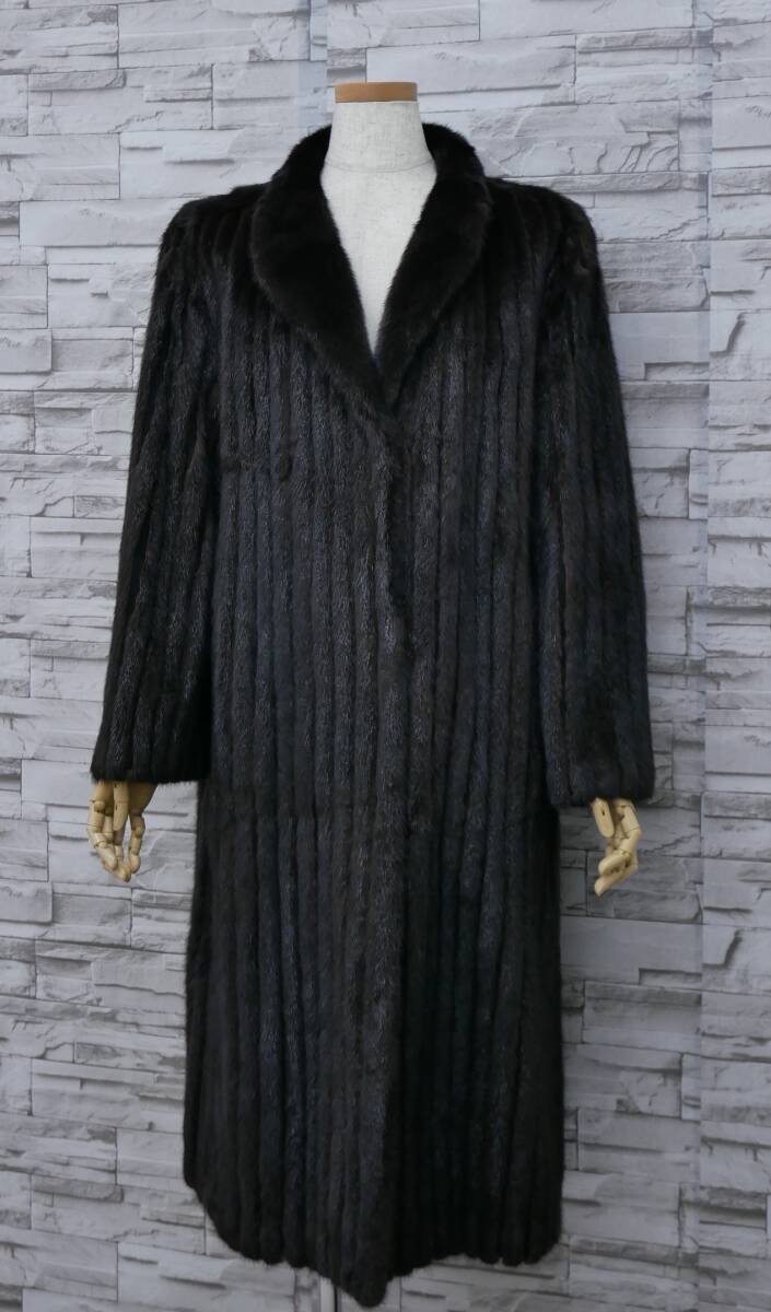 ☆ダークミンク☆ロングコート☆着丈108cm☆palody / MITSUKOSHI☆拍卖