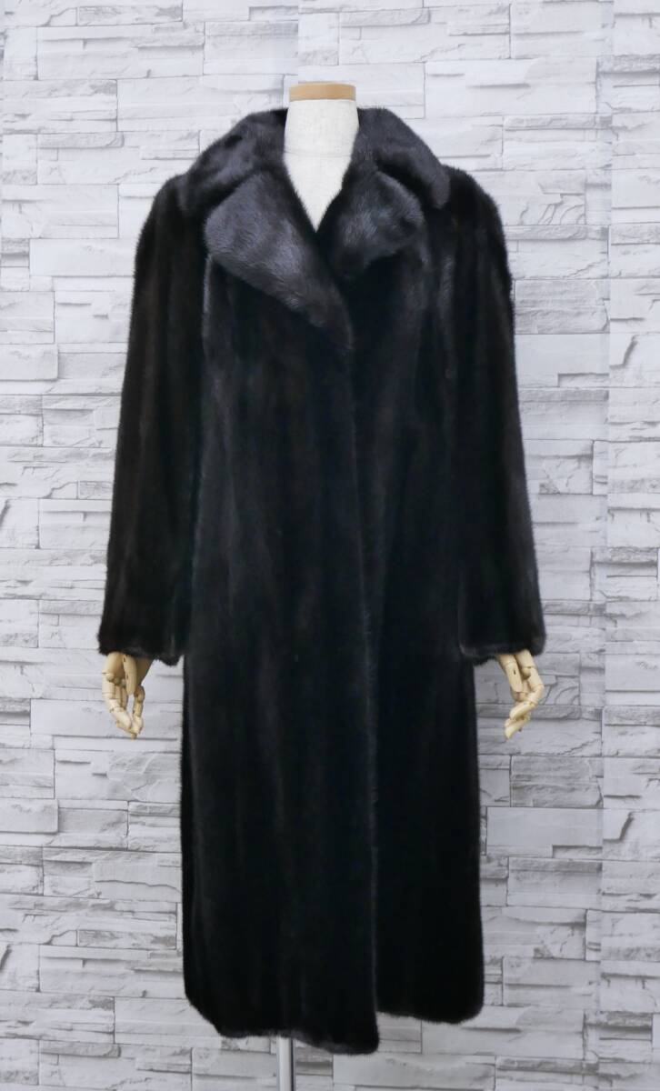 ☆ダークミンク☆ロングコート☆着丈110cm☆襟BIGサイズ☆裾回り約180cm☆拍卖