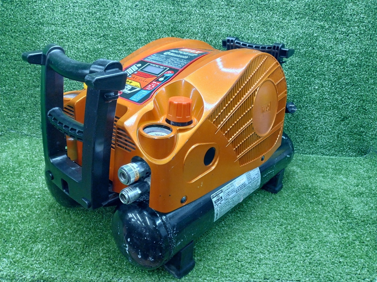 中古 訳アリ 電源ボタン不可 MAX マックス 常圧/高圧 スーパーエアコンプレッサ Bluetooth 11L AK-HL1270E2 オレンジ 満タンまで約7分拍卖