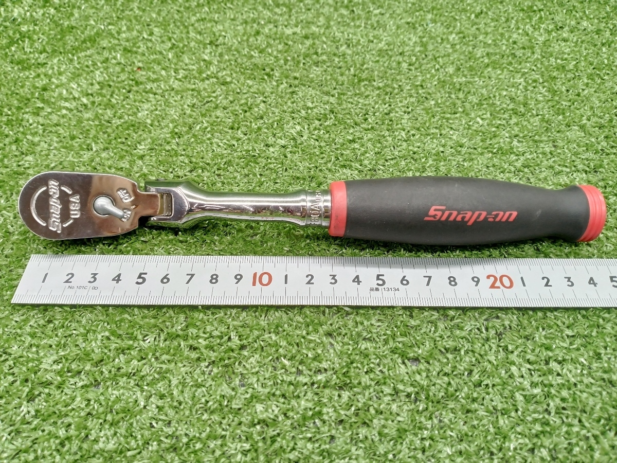 中古 snap-on スナップオン 3/8 オフセットハンドル フレックスヘッドラチェット FHOF80A拍卖