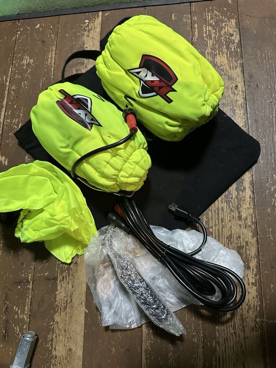 AXXL タイヤウォーマー 12インチ用 Z125/Z125pro/NSR50/NSF100/グロム等 (蛍光イエロー) レース サーキット拍卖