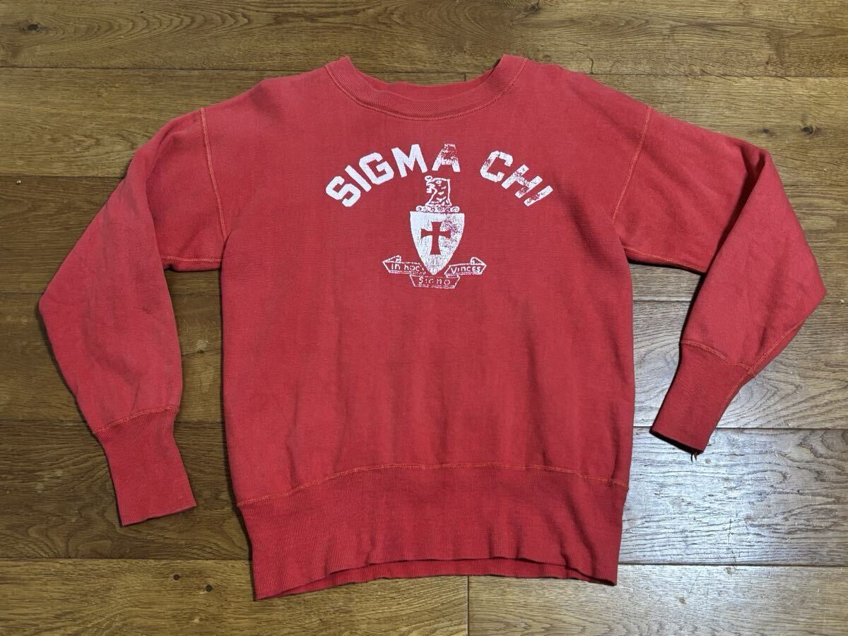 ビンテージ スウェット SIGMA CHI フェード拍卖