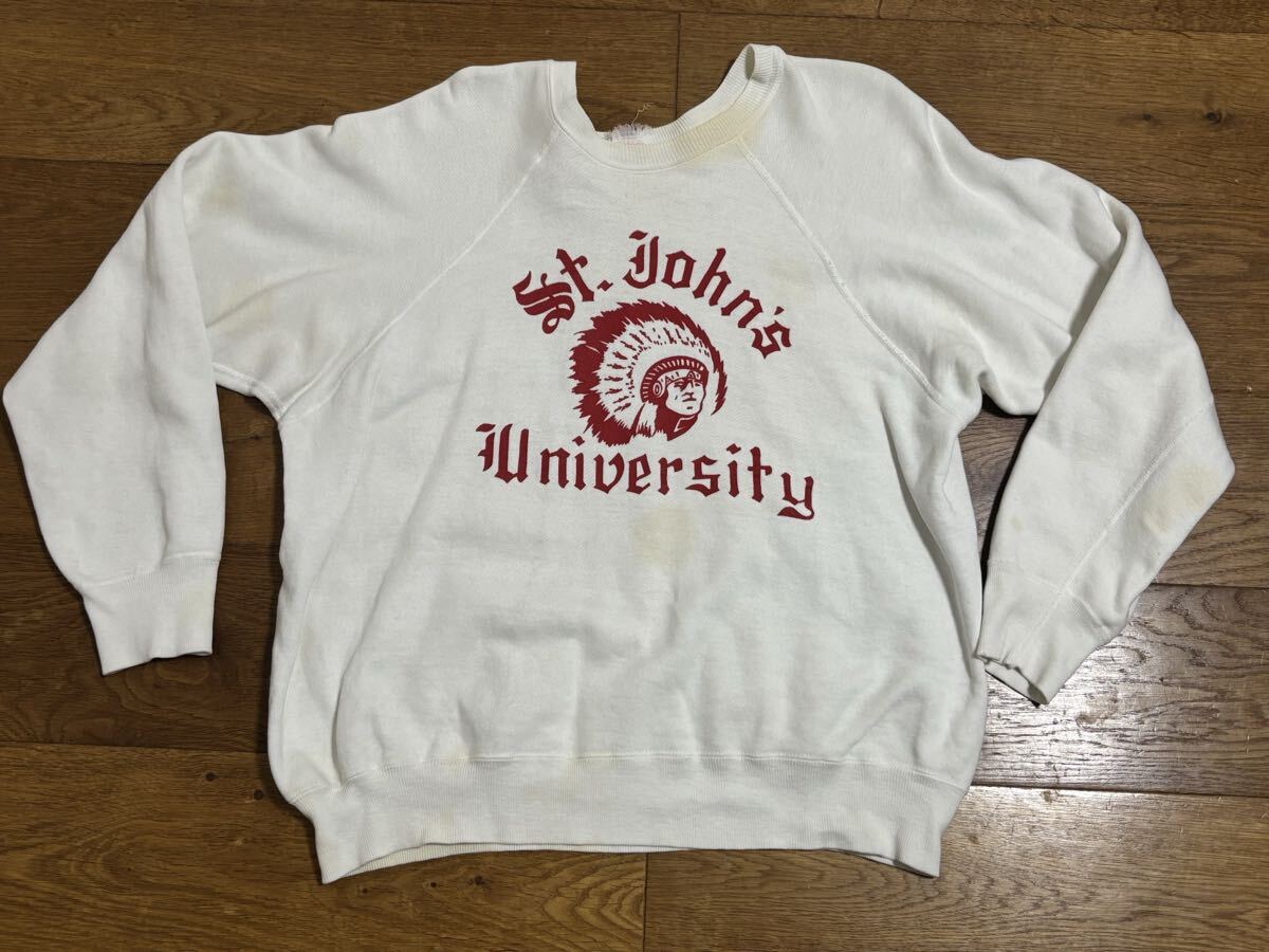 60's〜 ビンテージ Champion チャンピオン ランタグ スウェット トレーナー インディアン ダメージ ジャンク拍卖