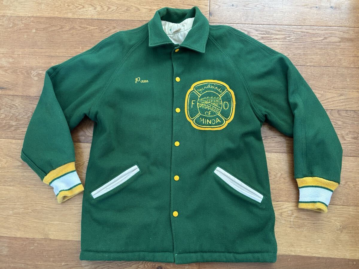 ビンテージ POWERS Mfg Co ロング丈 ハーフ丈 スタジャン アワードジャケット カークラブ ファラオ ジャケット拍卖