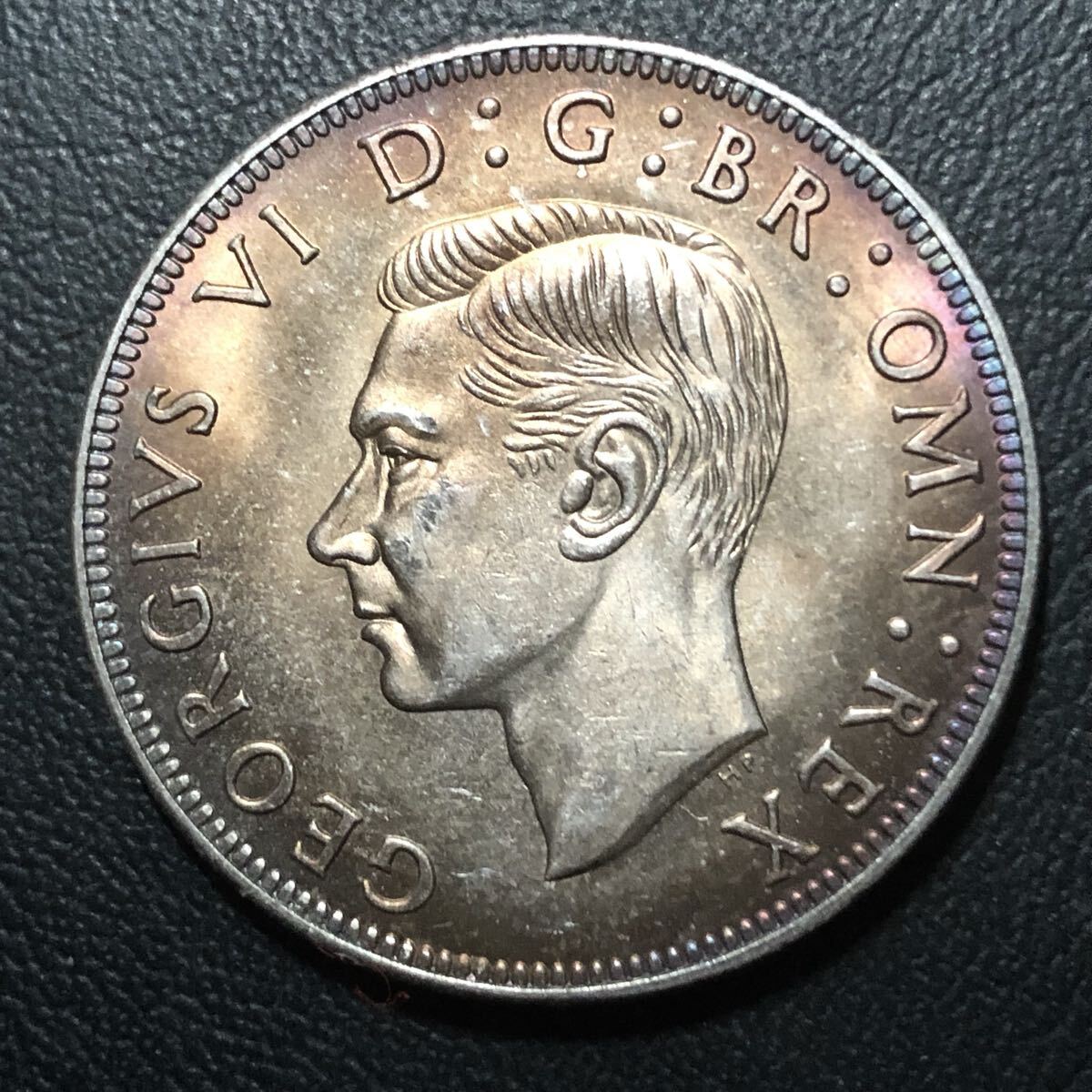 外国古銭 Great Britain イギリス 1シリング銀貨 1943年 ジョージ6世 George 大型銀貨 貿易銀 古銭 骨董拍卖