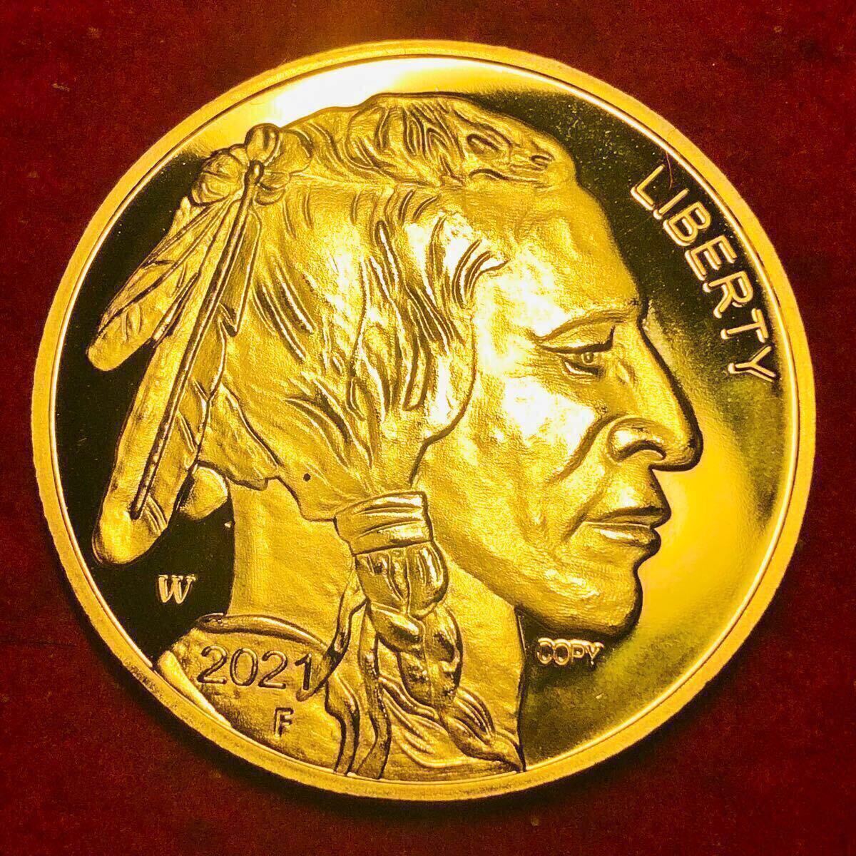 外国古銭 古銭 アメリカ 2021年 インディアン リバティ 大型金貨 カプセル付き拍卖
