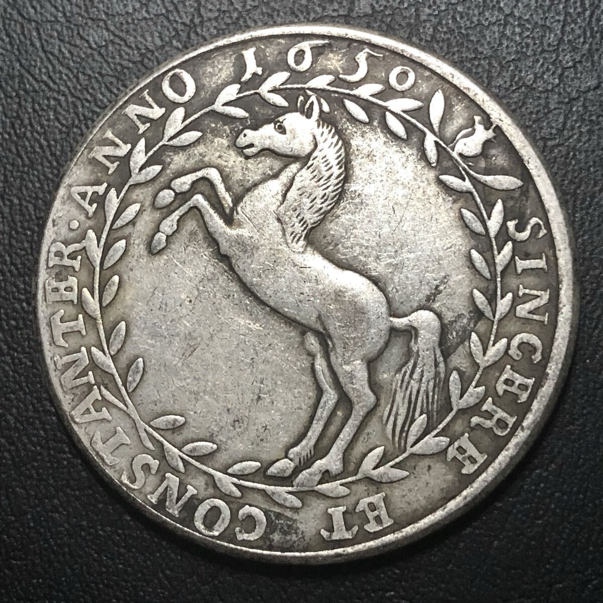 外国古銭 1650年 神聖ローマ帝国ブラウンシュヴァイク=ヴォルフェンビュッテル公領(ドイツ) 古銭 貿易銀 蔵品 骨董品 大型銀貨 拍卖