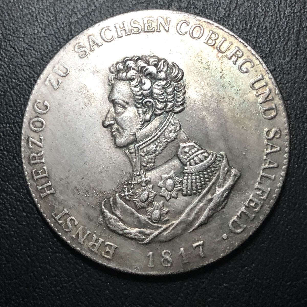 外国古銭 1817年 エルンスト1世 ターレル銀貨 ドイツ、ザクセン=コーブルク=ゴータ公国 古銭 貿易銀 蔵品 骨董品 大型銀貨拍卖