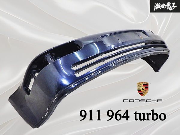 【超希少!!】Porche ポルシェ 911 964 ターボ 純正 フロント バンパー 965.505.013.01 青 ブルー系 即納 棚31拍卖
