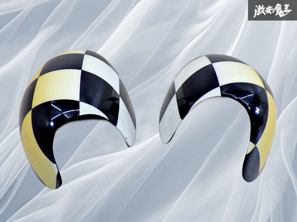 BMW MINI 純正 R56 ドアミラーカバー チェッカーフラッグ 左右セット 即納 棚20C拍卖