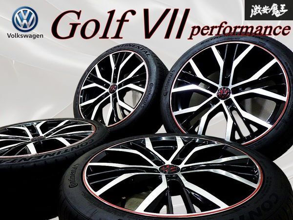 VW フォルクスワーゲン 純正 Golf ゴルフ7 GTI パフォーマンス 19インチ 8J +45 PCD 112 5H 22年製 235/40R19 タイヤ付 ホイール 4本 棚37A拍卖