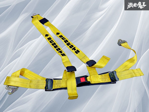 【ストア出品】SCHROTH シュロス 汎用 4点式 シートベルト セーフティベルト 2インチ 黄色 イエロー ドリフト レース 走行会 棚19X1拍卖