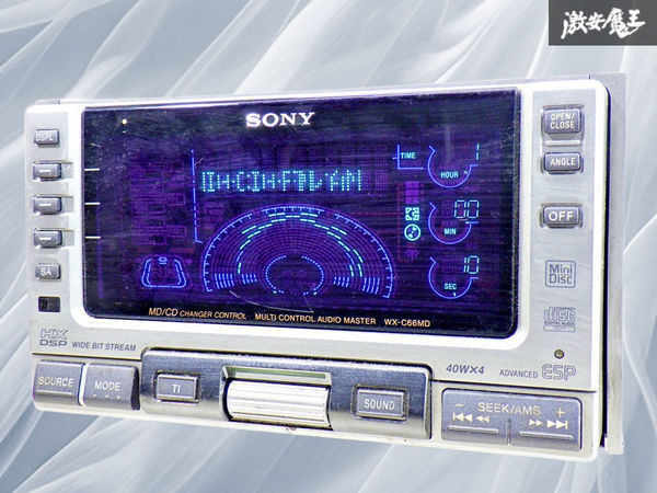 【希少!動作確認済み】SONY WX-C66MD MD CDデッキ マルチコントロールオーディオマスター スペアナ 電源配線付き 即納 棚28A拍卖