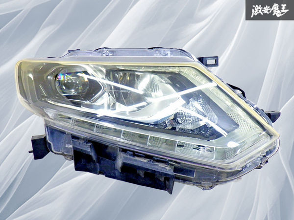 【点灯確認済み!】日産純正 エクストレイル T32 前期 LED ヘッドライト ヘッドランプ 右側 運転席側 KOITO 100-17942 刻印:F 即納 棚25I拍卖