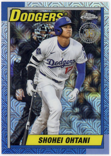 DODGERS▲大谷翔平SHOHEI OHTANI最新2025 TOPPS UPDATEシルバーパックリフ1990 DESIGN RC!!拍卖