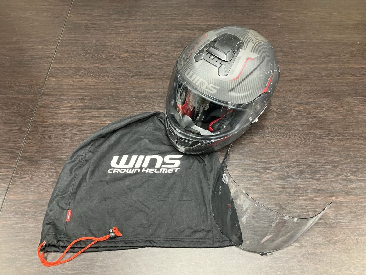 WINS A-FORCE RS ブラック カーボン Lサイズ キズ有 オマケ付きUSED拍卖