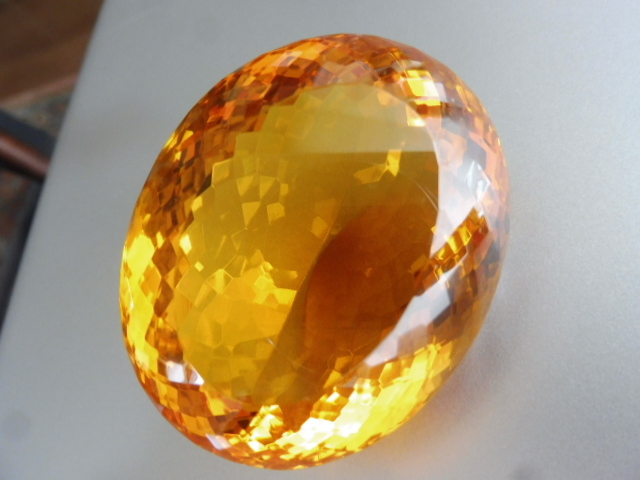 【金のタマゴ】鑑別書付き シトリン ゴールデン 約463.35ct ルース 裸石 イエロートパーズ 巨大拍卖