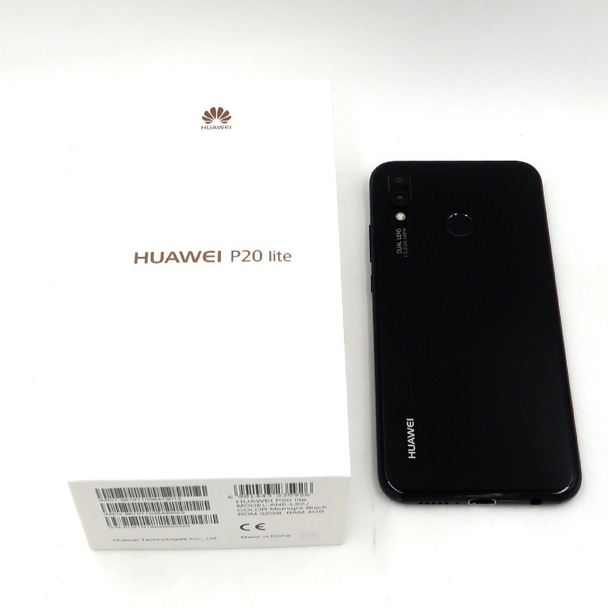 ◇【HUAWEI】P20 lite 32GB SIMフリー ANE-LX2J スマートフォン ミッドナイトブラック拍卖