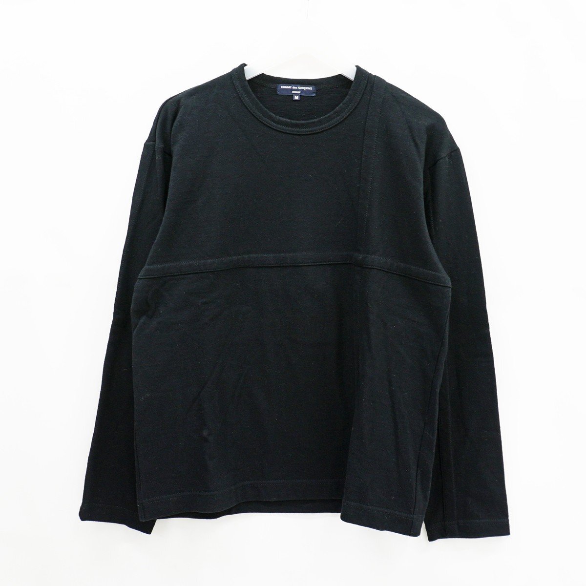 ◇【COMME des GARCONS HOMME コム デ ギャルソン オム】長袖カットソー HR-T015 AD2006 ブラック M拍卖