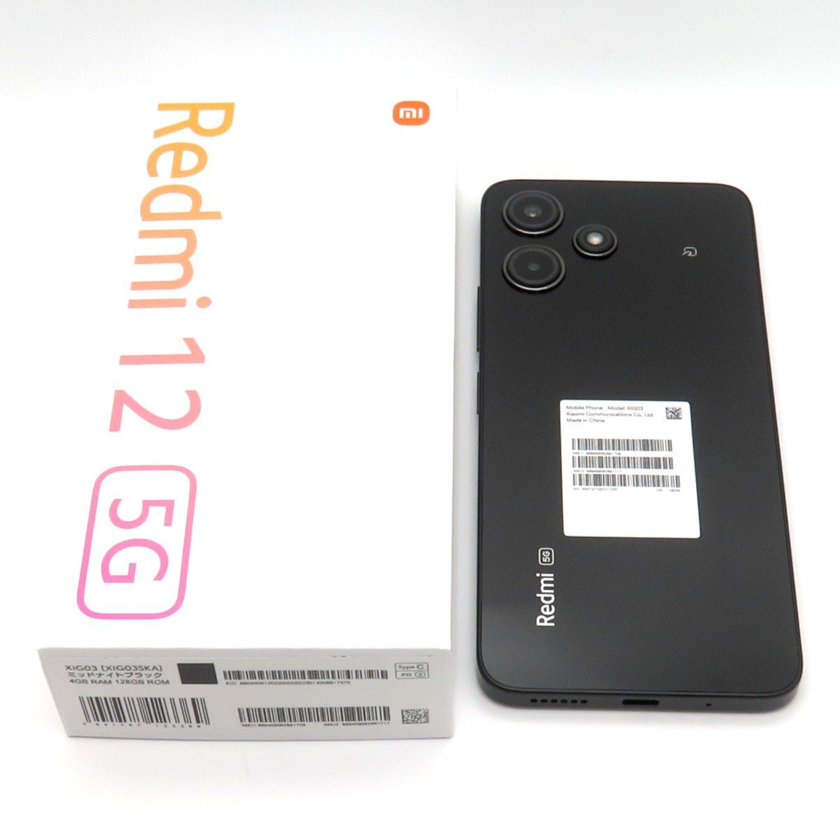 ◇美品【au/Xioami】Redmi 12 5G 128GB SIMフリー XIG03 スマートフォン ミッドナイトブラック拍卖
