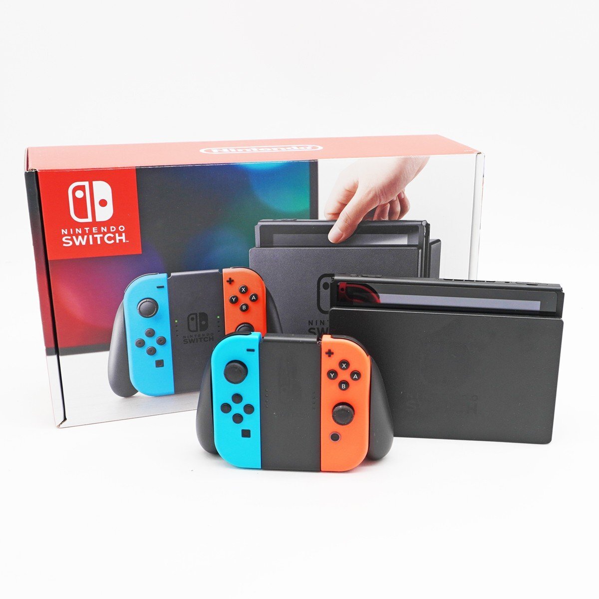 ◇【任天堂 ニンテンドー】Nintendo Switch/ニンテンドースイッチ HAC-S-KABAA ネオンブルー/ネオンレッド拍卖