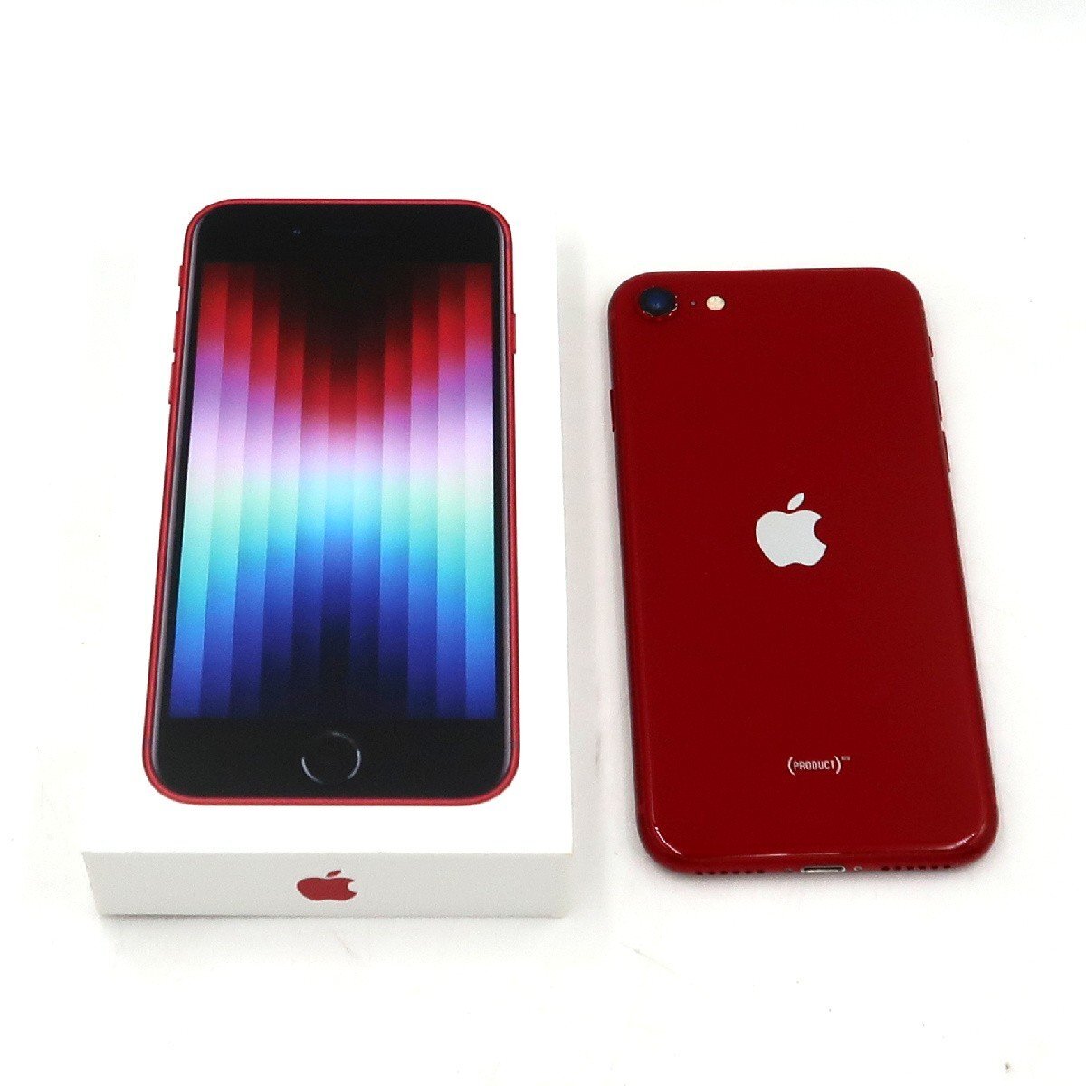 ◇ジャンク【SoftBank/Apple】iPhone SE 第3世代 64GB SIMフリー MMYE3J/A スマートフォン プロダクトレッド拍卖