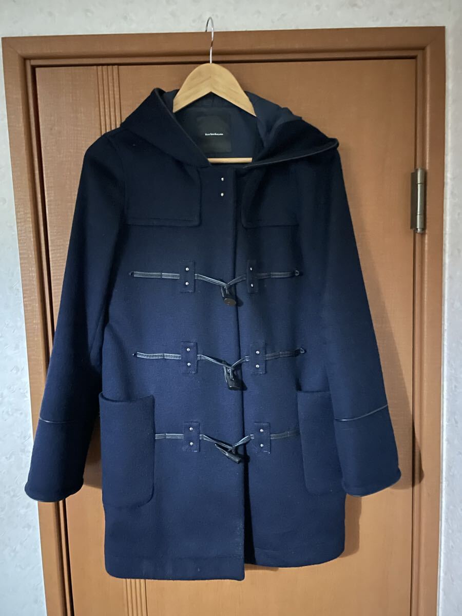 ★美USED★THREE DOTS TURQUOISE スリードッツ ターコイズ ダッフルコート ネイビー拍卖