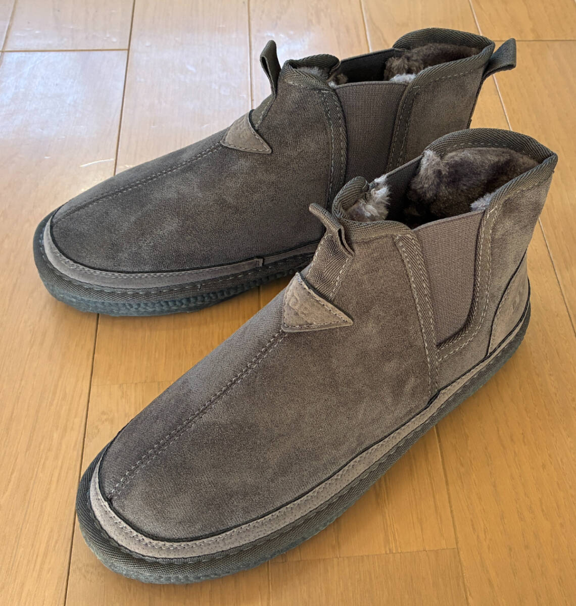 新品6400 スウエード外装ウール中綿スノーブーツ サイドゴア EU44 27㎝相当拍卖