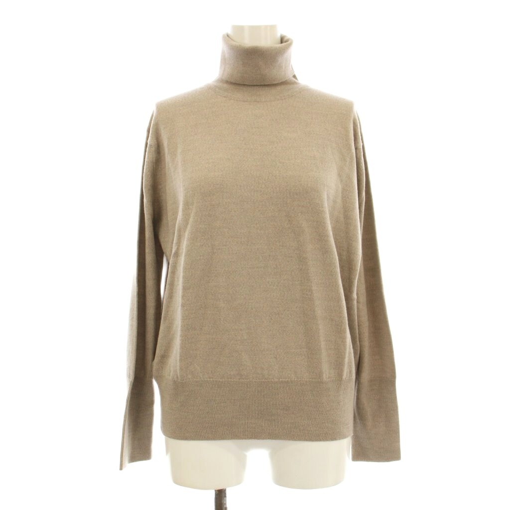 ジョンスメドレー JOHN SMEDLEY ニット セーター 長袖 タートルネック ウール S 茶 ブラウン /KU ■MU レディース拍卖