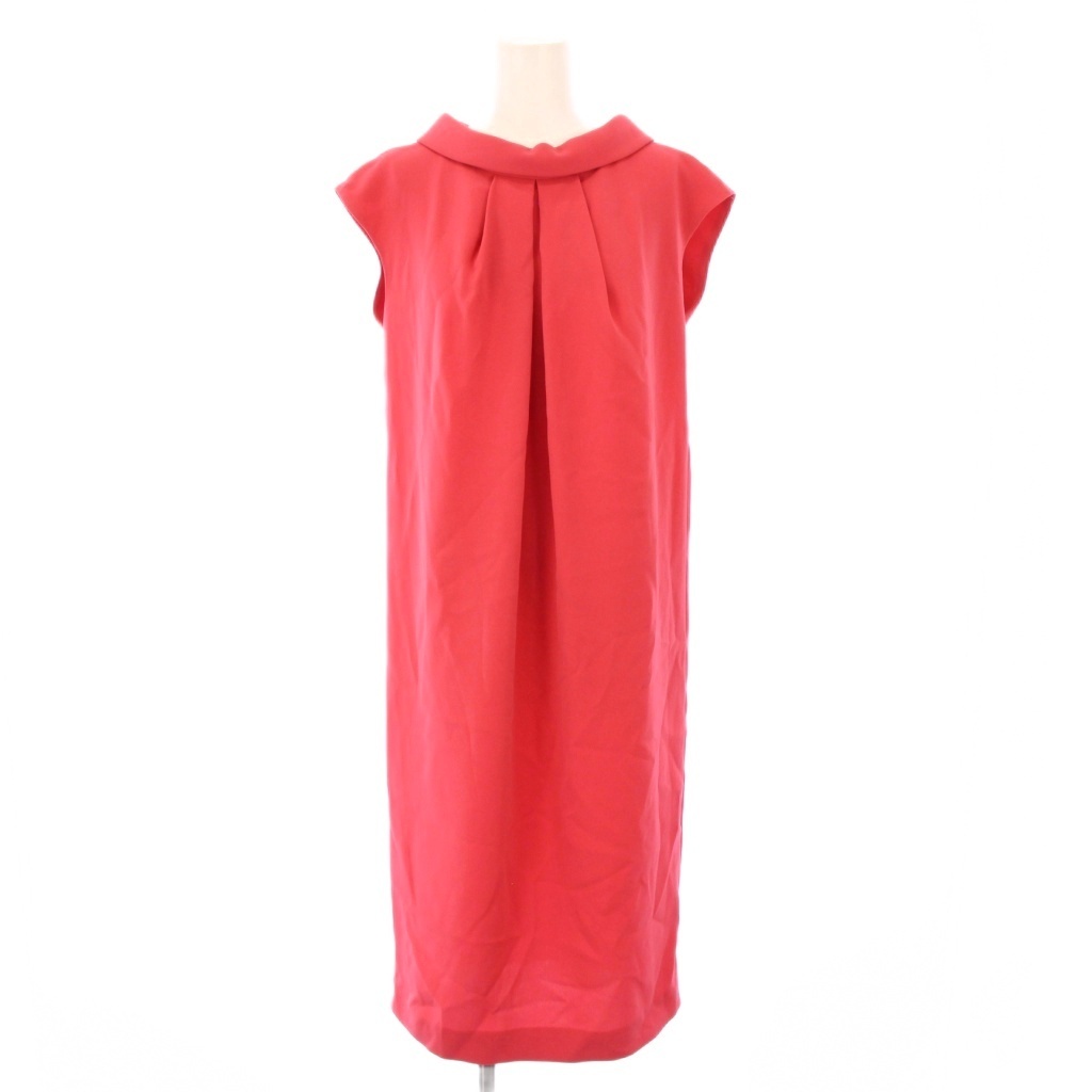 マックスマーラ MAX MARA タイトワンピース ミモレ ロング ノースリーブ ストレッチ 無地 ピンク /BB レディース拍卖