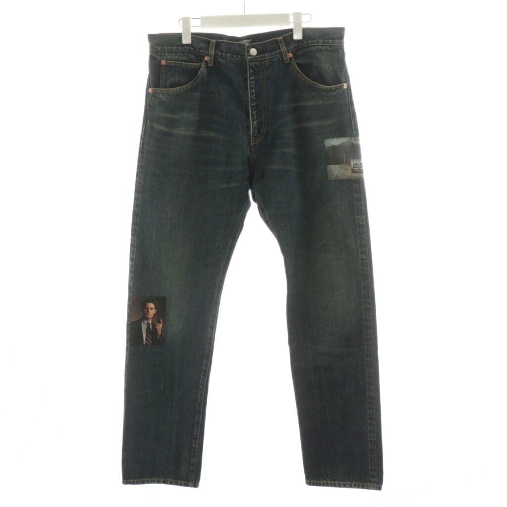 アンダーカバー UNDERCOVER 24AW TWIN PEAKS フォトパッチデニムパンツ ジーンズ ジーパン Gパン ジッパーフライ 5 青拍卖