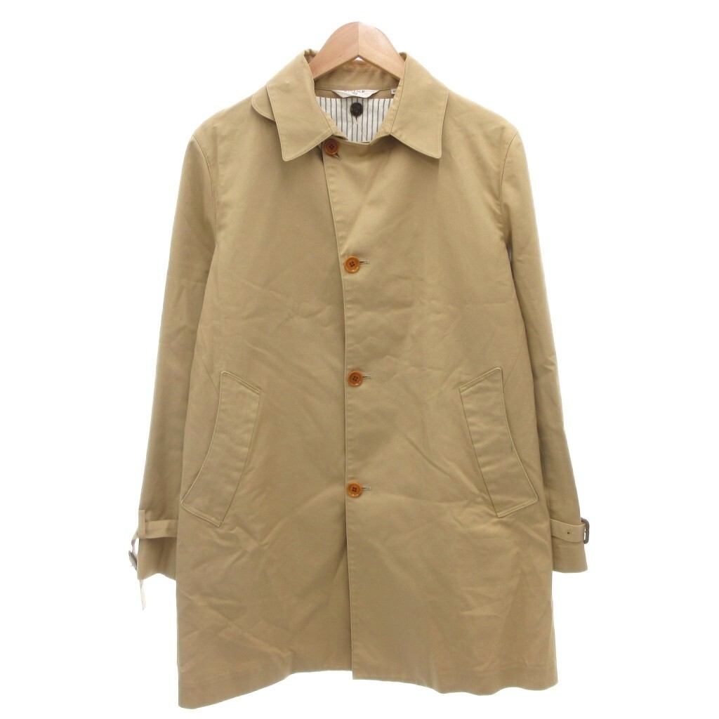 エディフィス EDIFICE ステンカラーコート ライナー付 ミドル ハーフ丈 40 ベージュ /AE メンズ拍卖
