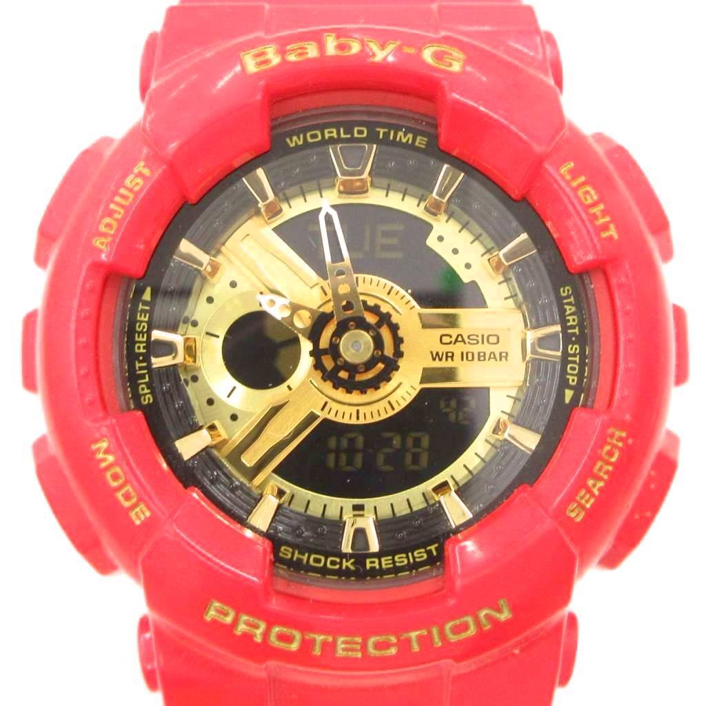 ベビージー Baby-G 腕時計 BA-110VLA アナデジウォッチ クォーツ 赤 レッド /AE レディース拍卖
