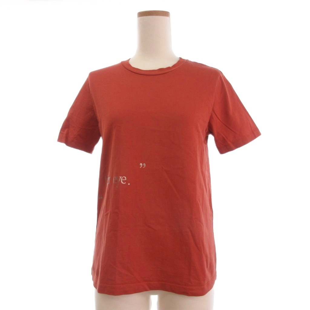 Sマックスマーラ 'S Max Mara Tシャツ カットソー 半袖 Tiger eye プリント クルーネック オレンジ系 レディース拍卖