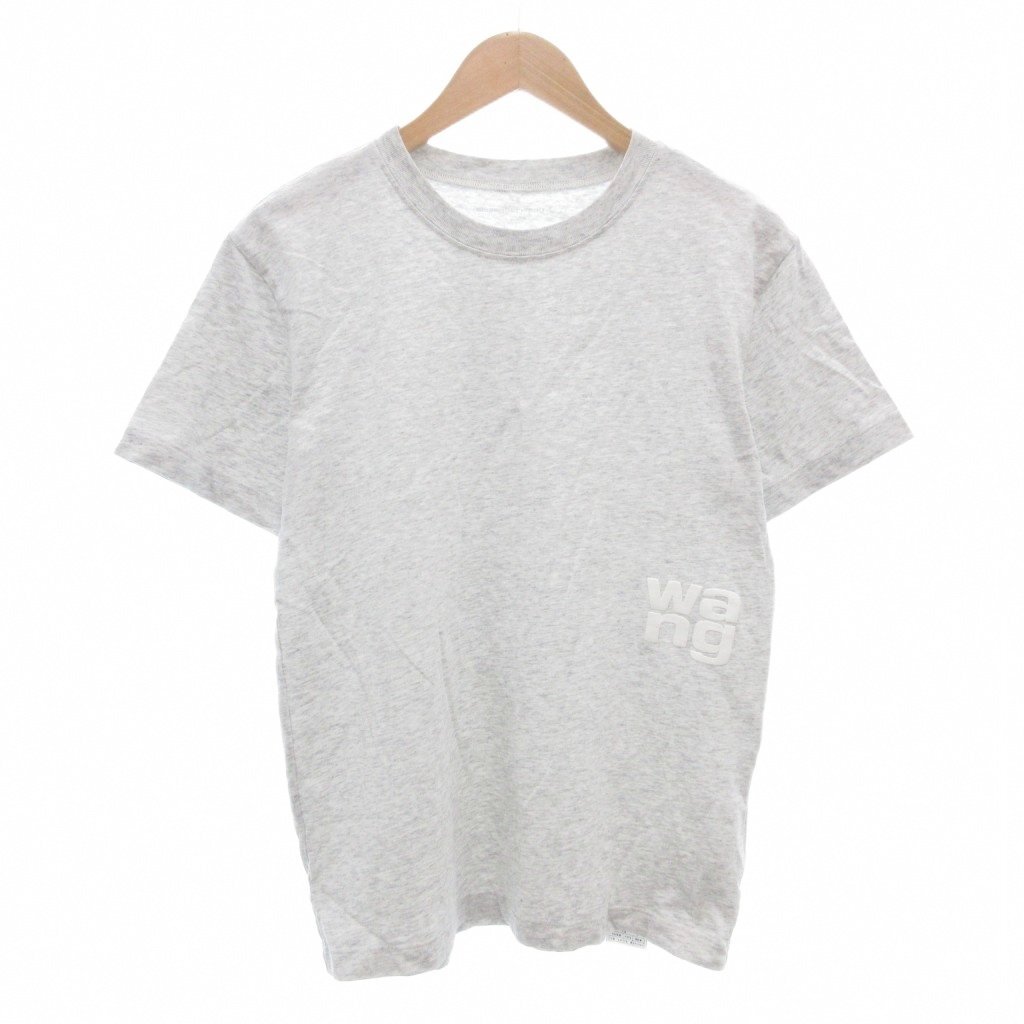 アレキサンダーワン ALEXANDER WANG Tシャツ XS 半袖 ロゴ クルーネック ライトグレー /AE ■GY19 メンズ拍卖